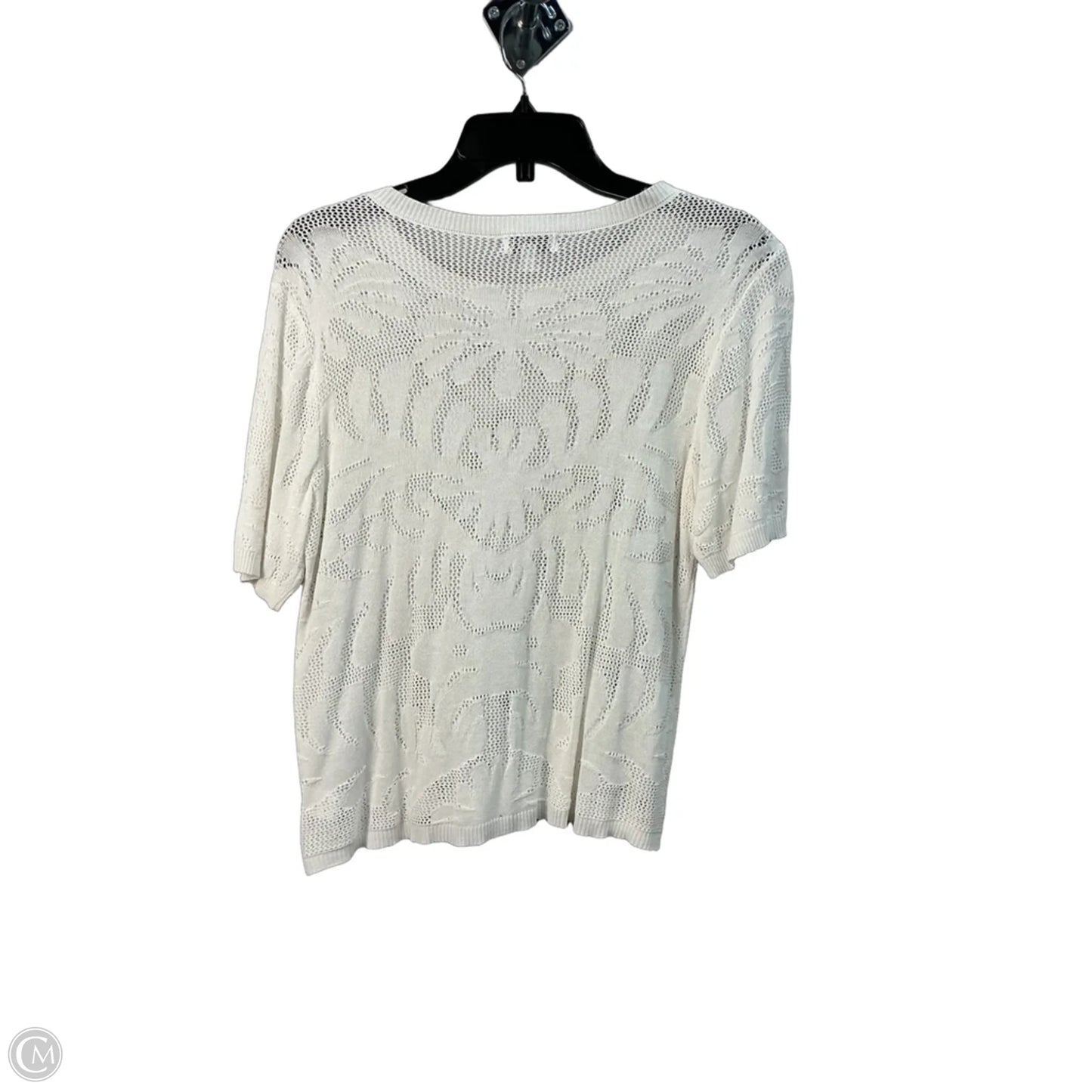 Top Short Sleeve By Current Air In White, Size: S