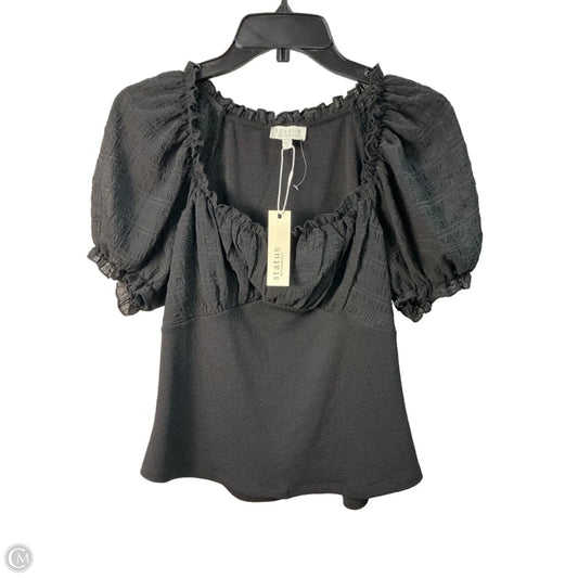 Top Short Sleeve By Clothes Mentor In Black, Size: M