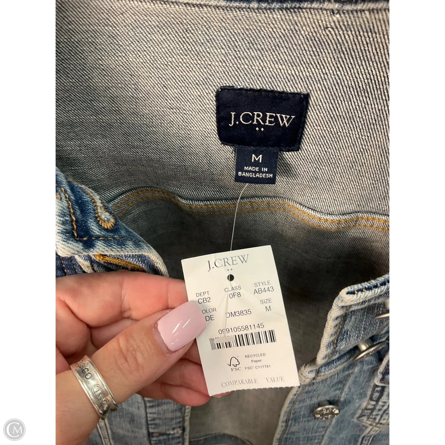 Jacket Denim By J Crew In Denim, Size: M