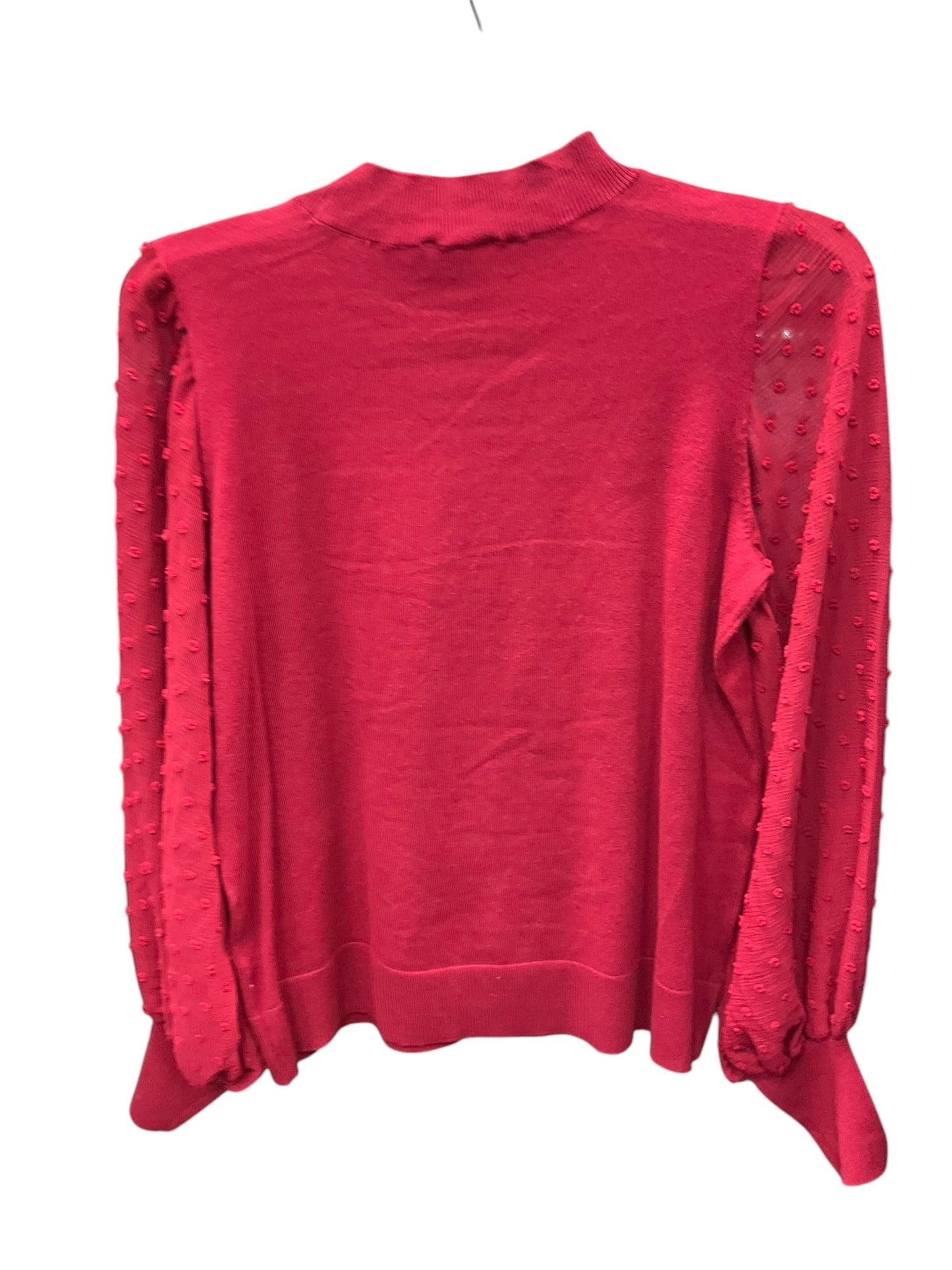 Top Long Sleeve By Cece In Maroon, Size: S