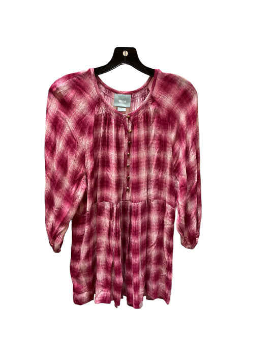 Top Long Sleeve By Maeve In Checked, Size: M