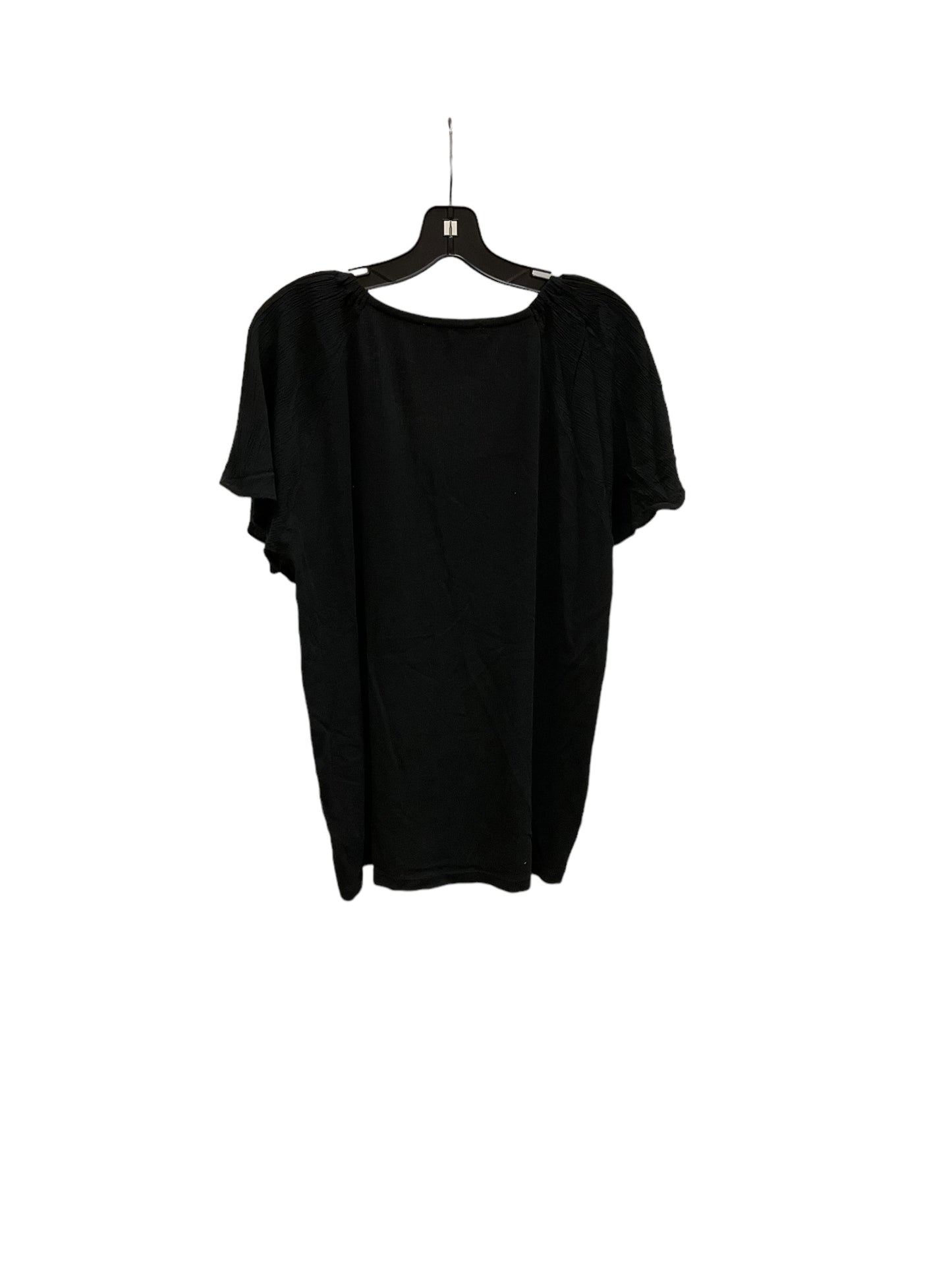 Top Short Sleeve By Loft In Black, Size: Xl