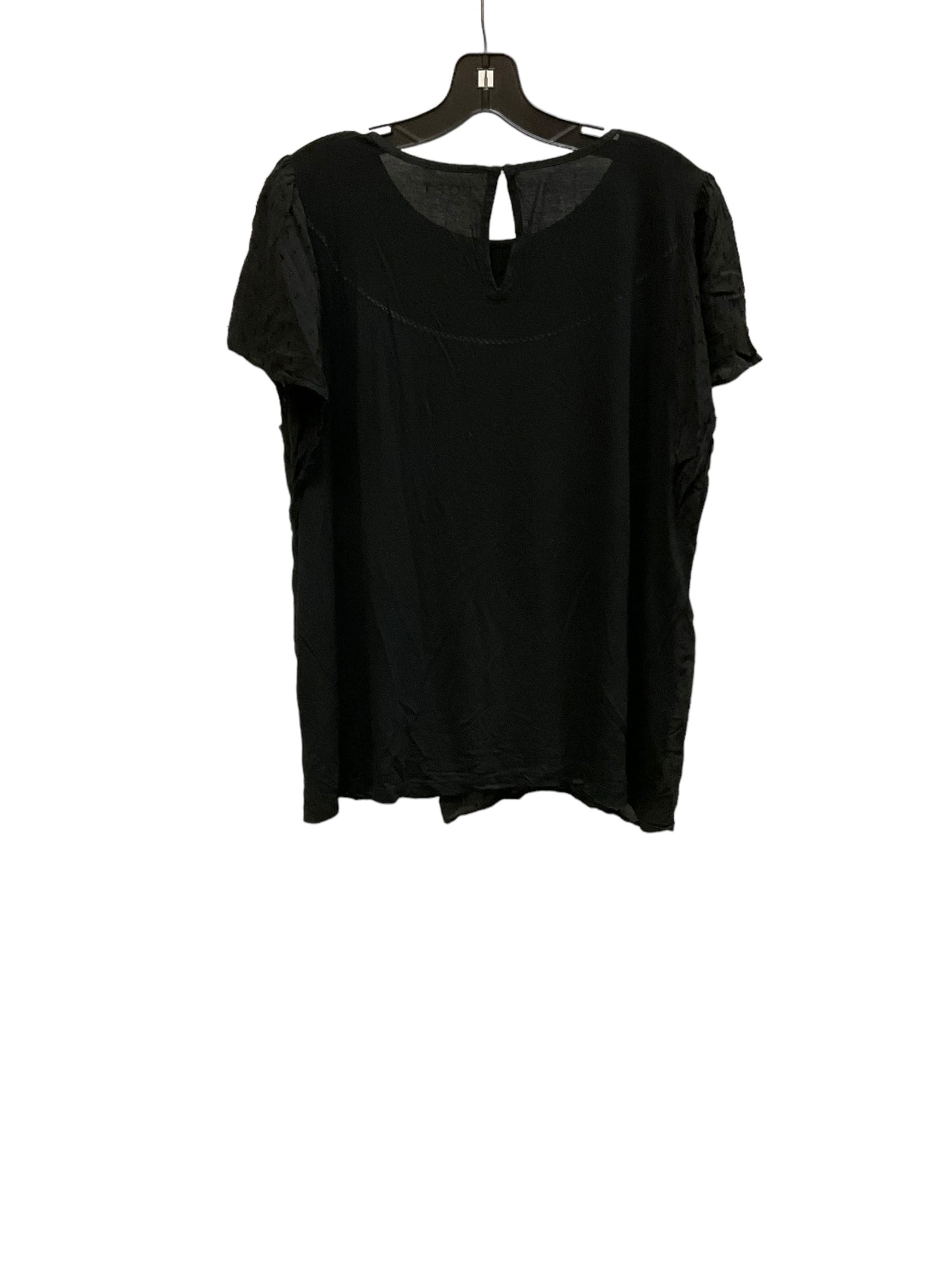 Top Short Sleeve By Loft In Black, Size: Xl