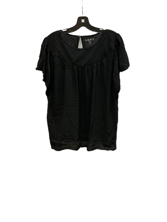 Top Short Sleeve By Loft In Black, Size: Xl