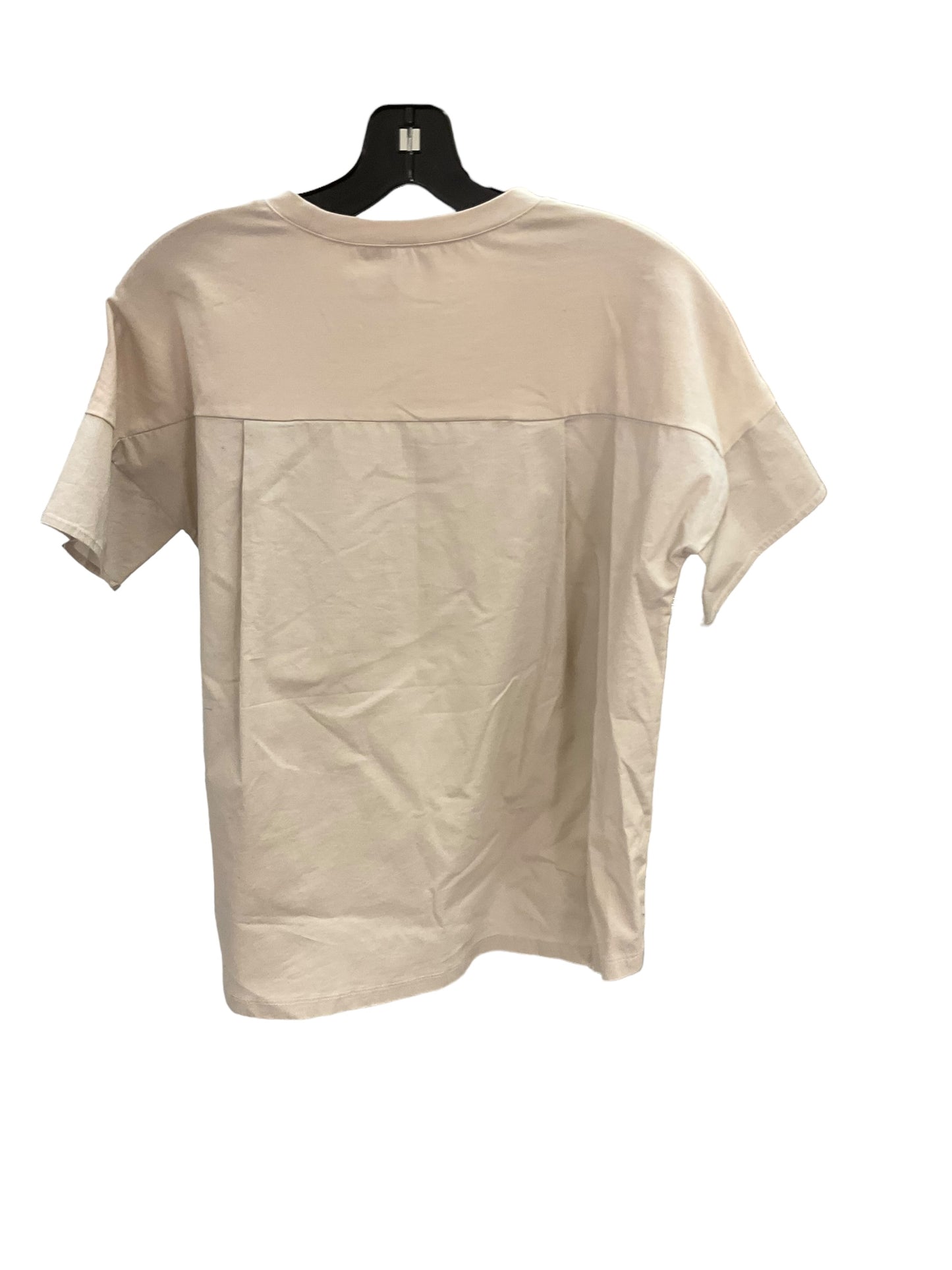 Top Short Sleeve By Nordstrom In Beige, Size: Xs