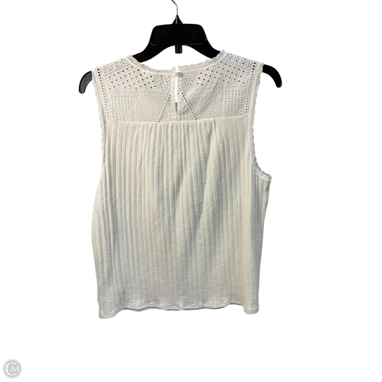 Top Sleeveless By Lucky Brand In White, Size: L