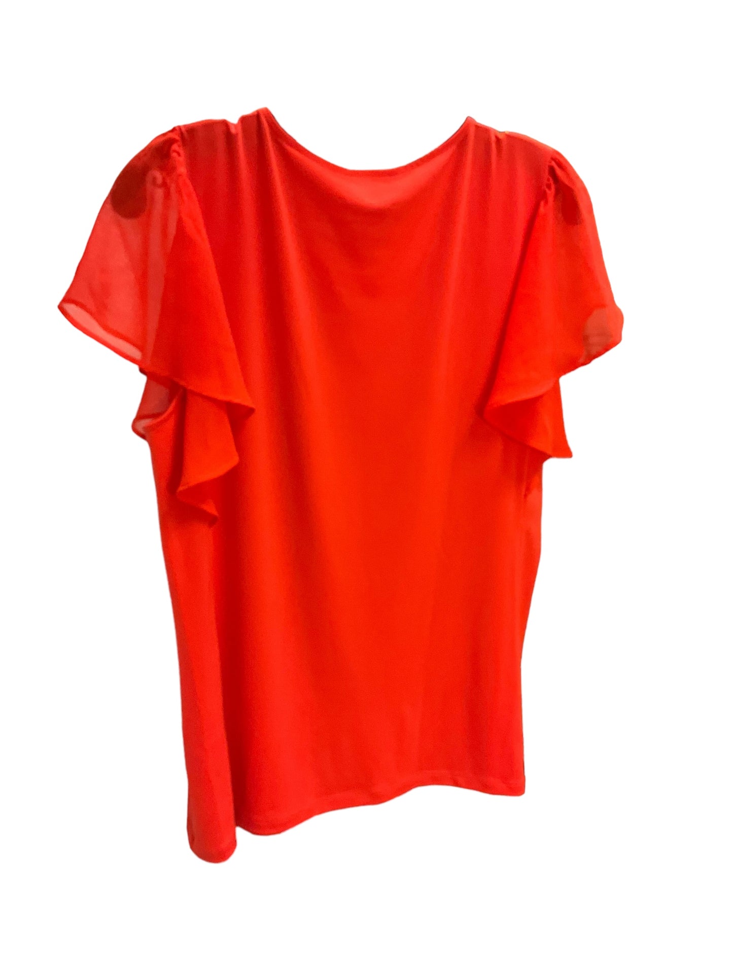 Top Short Sleeve By Calvin Klein O In Orange, Size: S