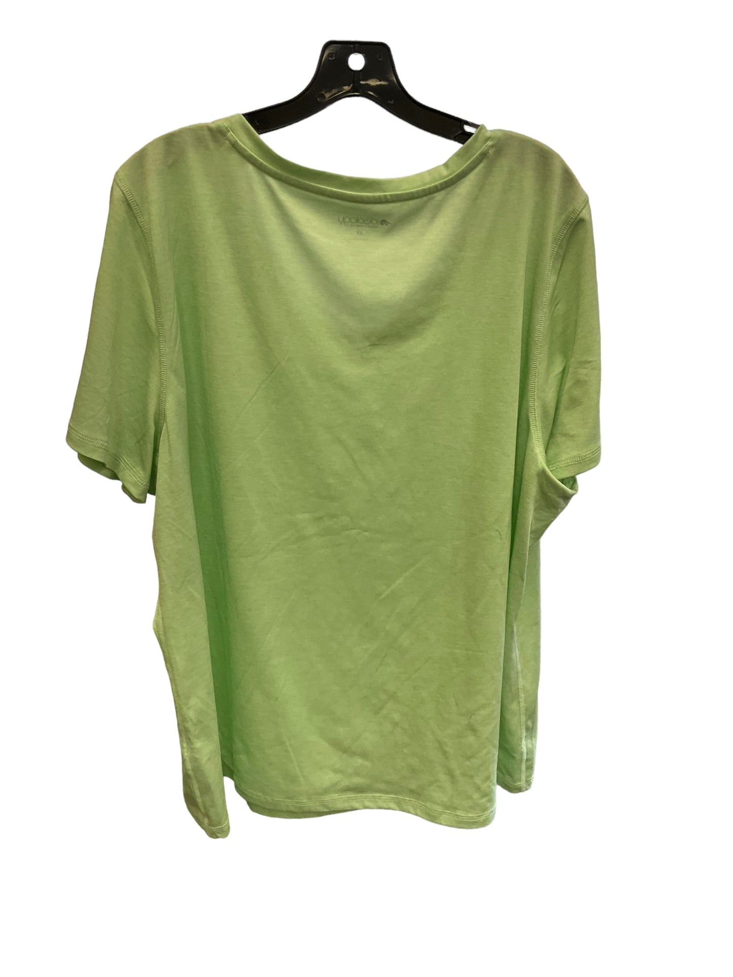 Athletic Top Short Sleeve By Ideology In Green, Size: 4x