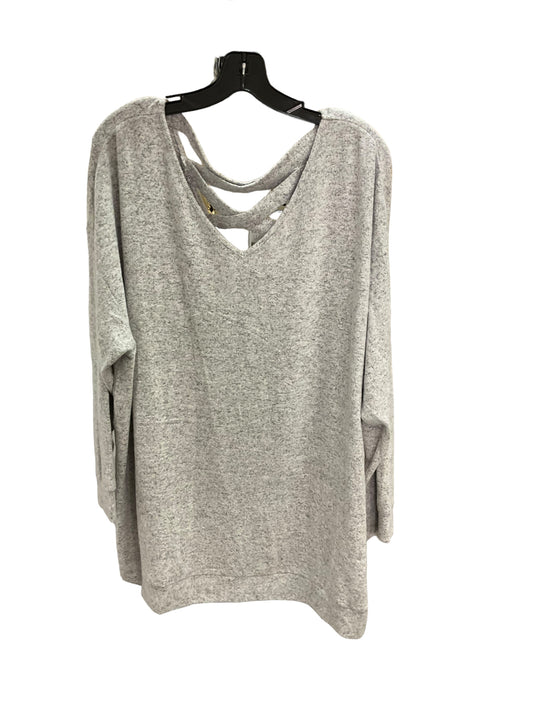 Top Long Sleeve By Cupio In Grey, Size: 1x