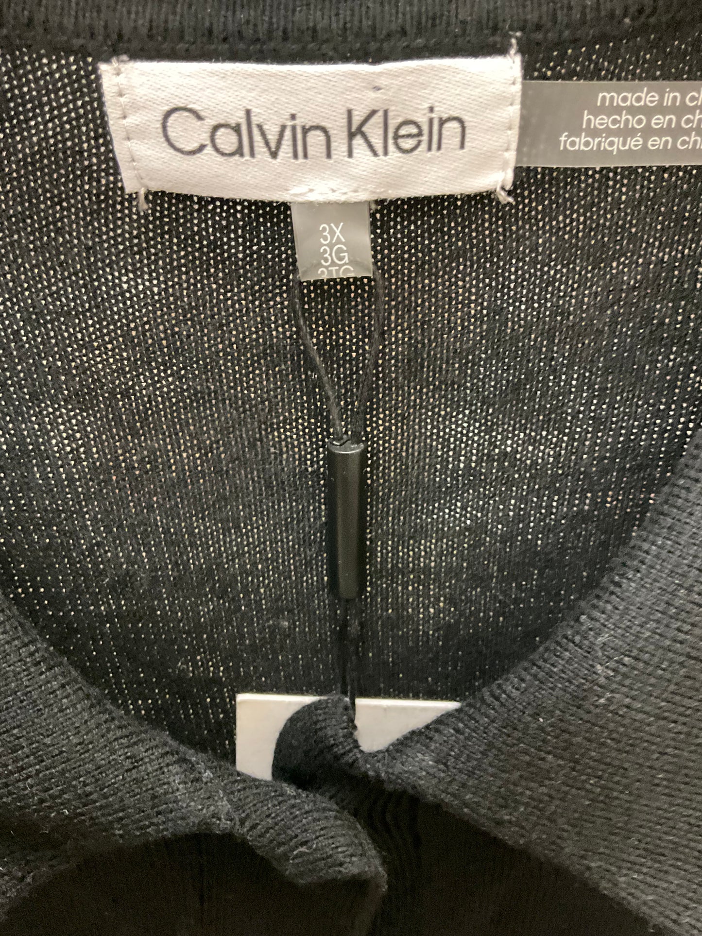 Top Long Sleeve By Calvin Klein In Black, Size: 3x