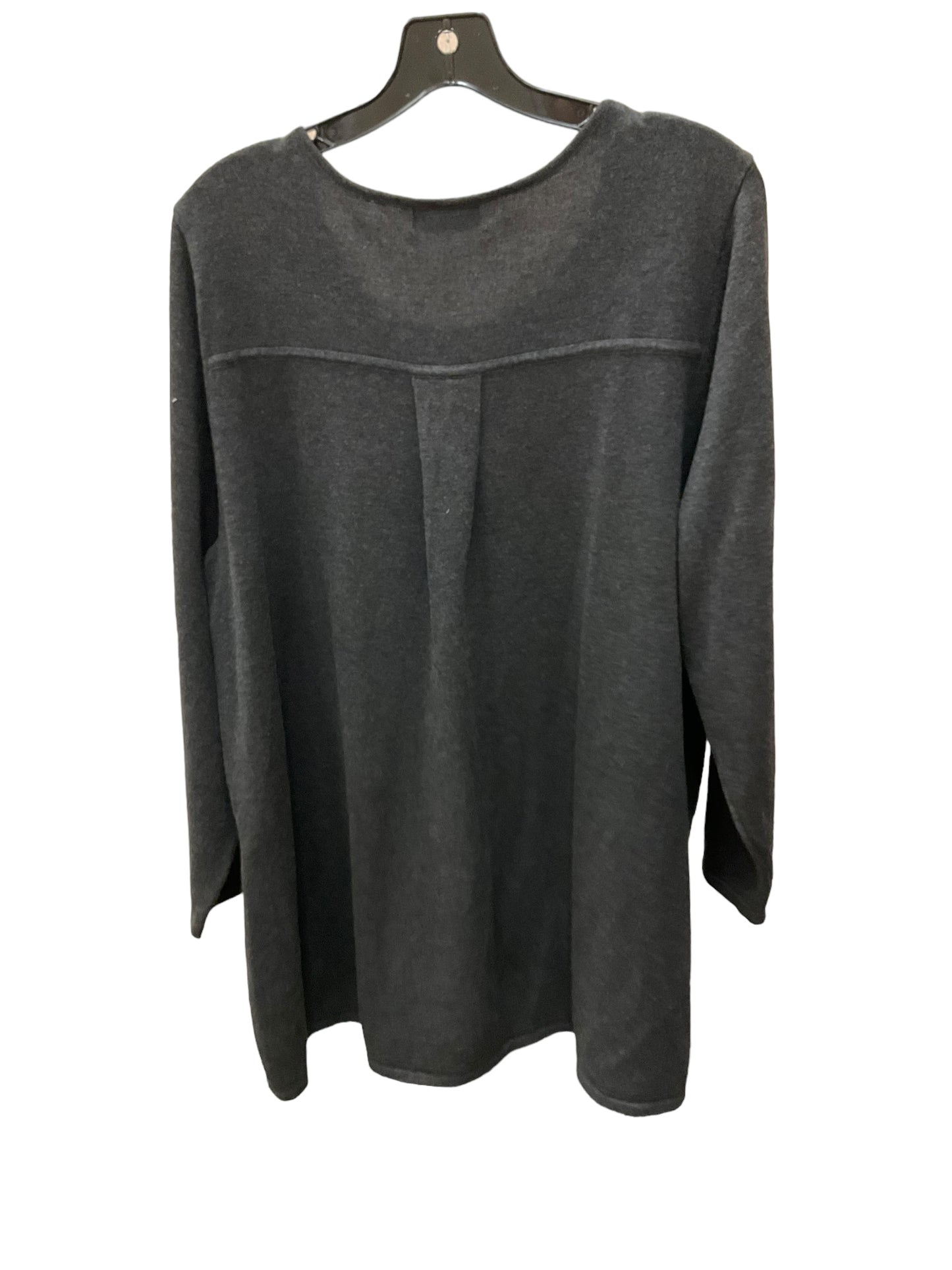 Top Long Sleeve Designer By Tahari In Grey, Size: 2x