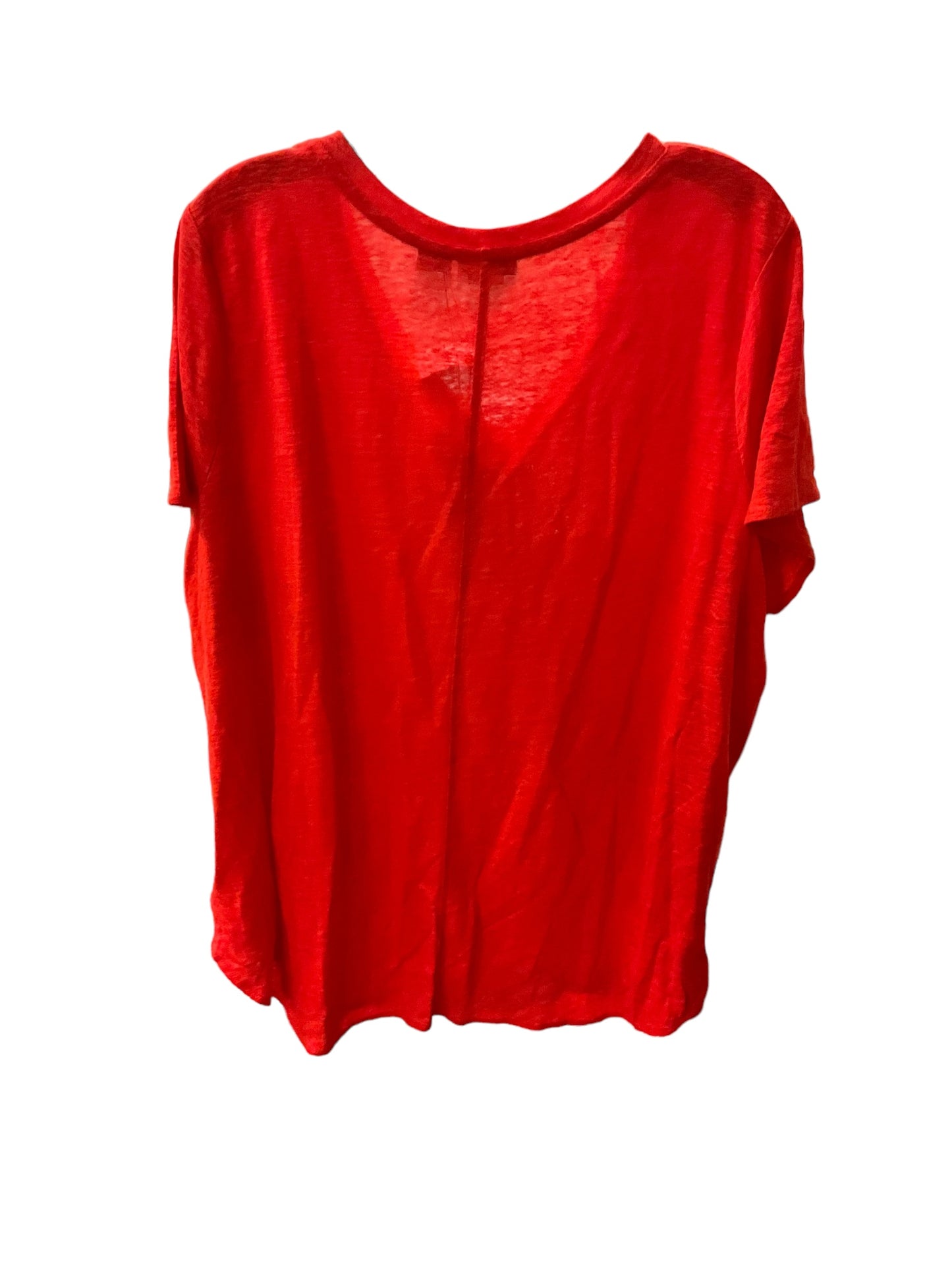 Top Short Sleeve Designer By Tahari In Red, Size: 2x