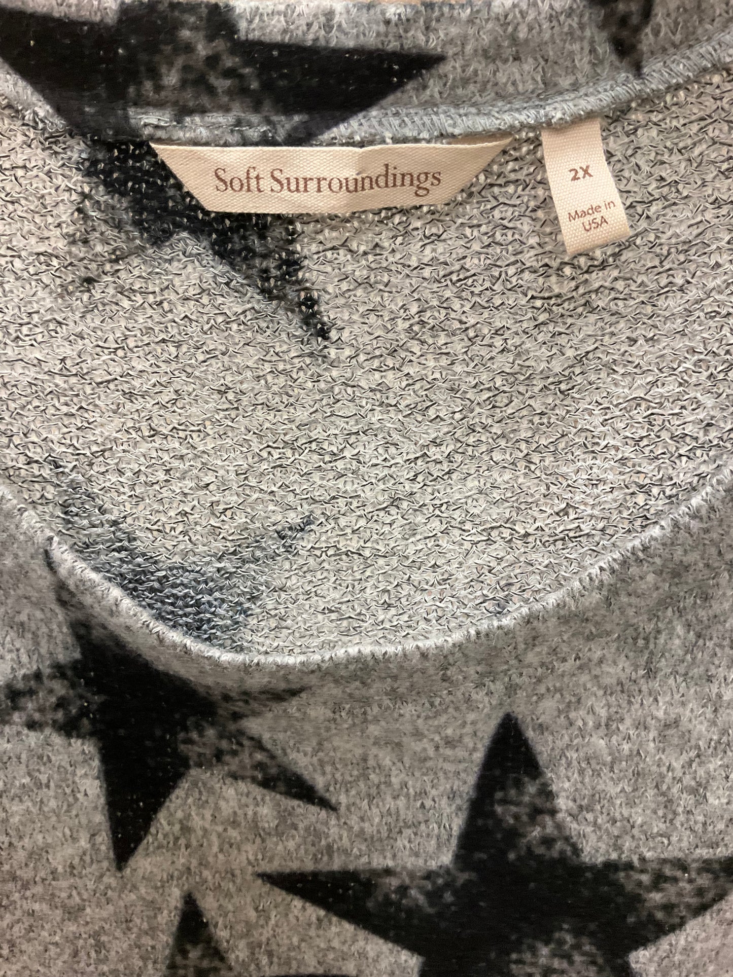 Top Long Sleeve By Soft Surroundings In Grey, Size: 2x