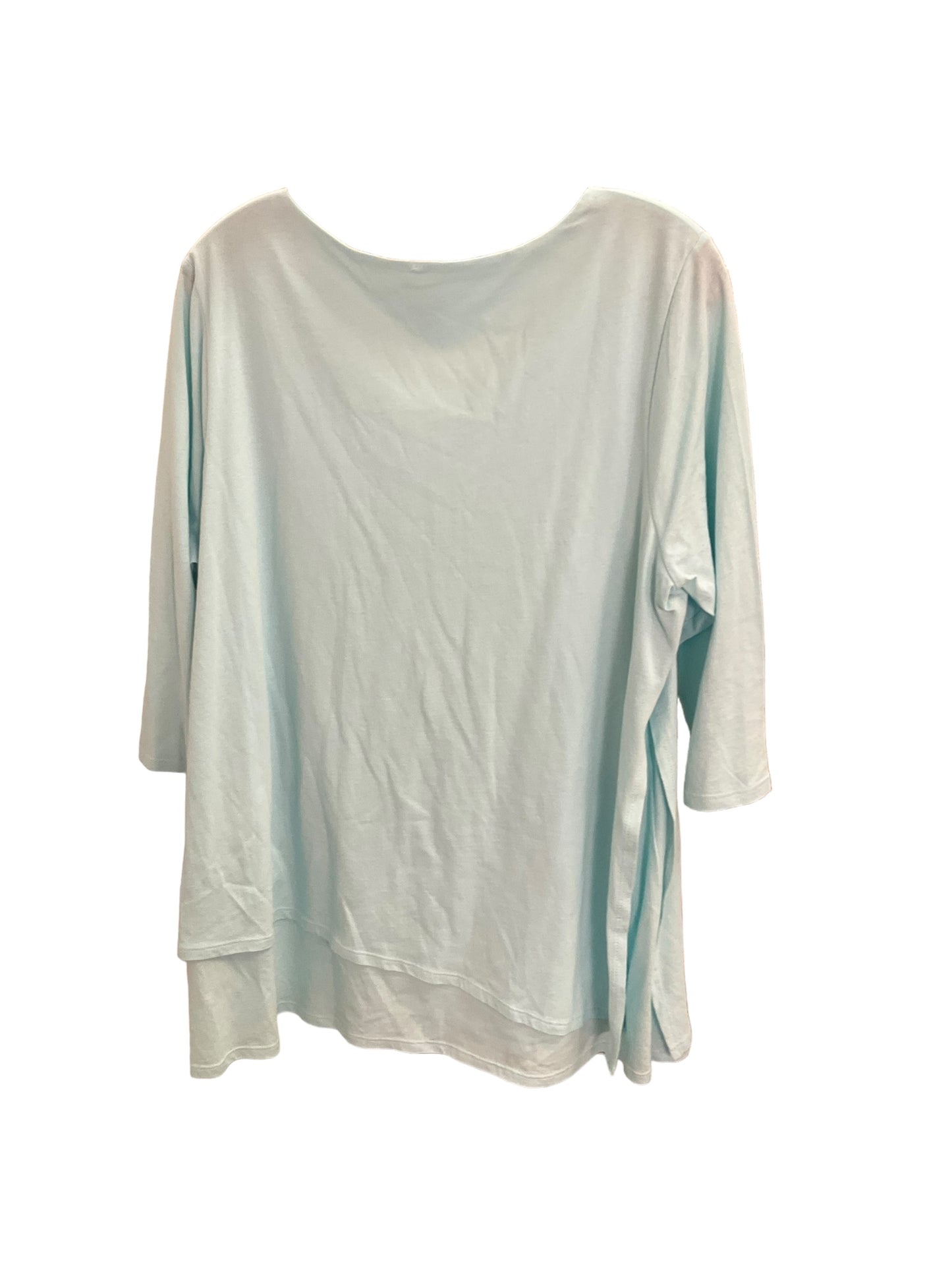 Top 3/4 Sleeve By Pure Jill In Blue, Size: 1x