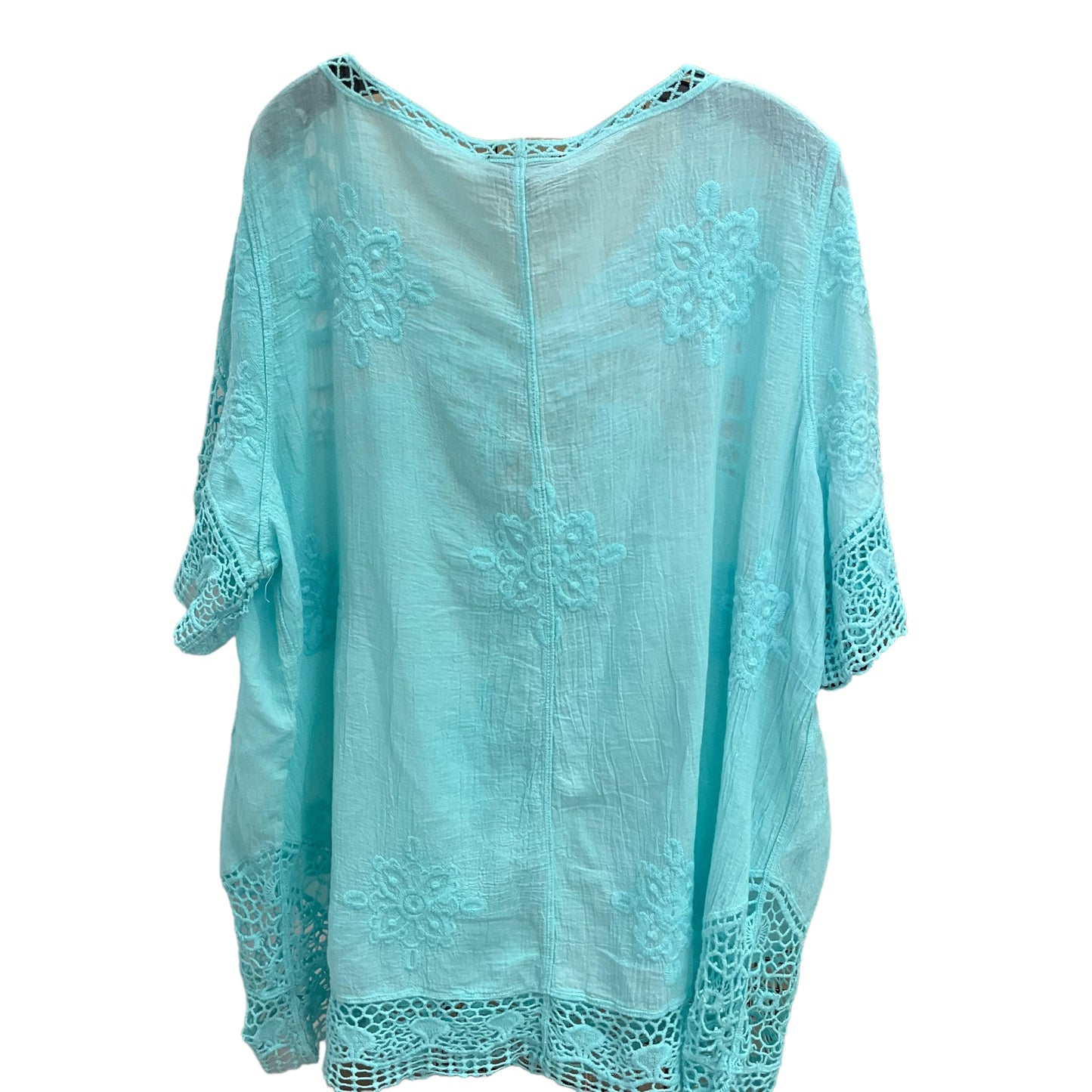 Top Short Sleeve By Lane Bryant In Blue, Size: 22