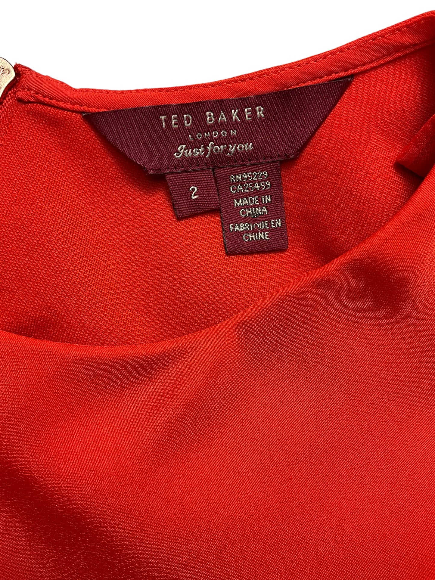 Dress Work By Ted Baker In Red, Size: Xs