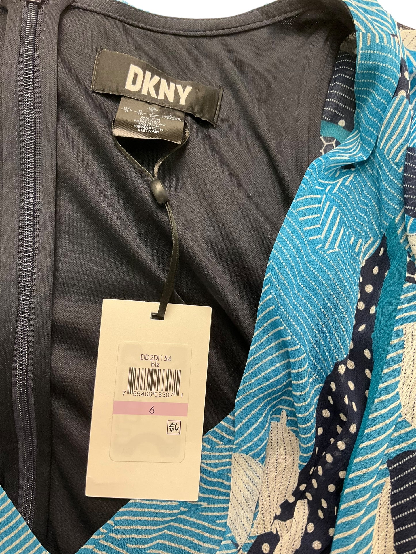 Dress Casual Midi By Dkny In Blue, Size: S