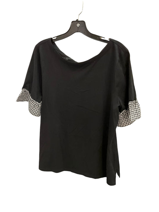 Top Short Sleeve By Talbots In Black, Size: Xl