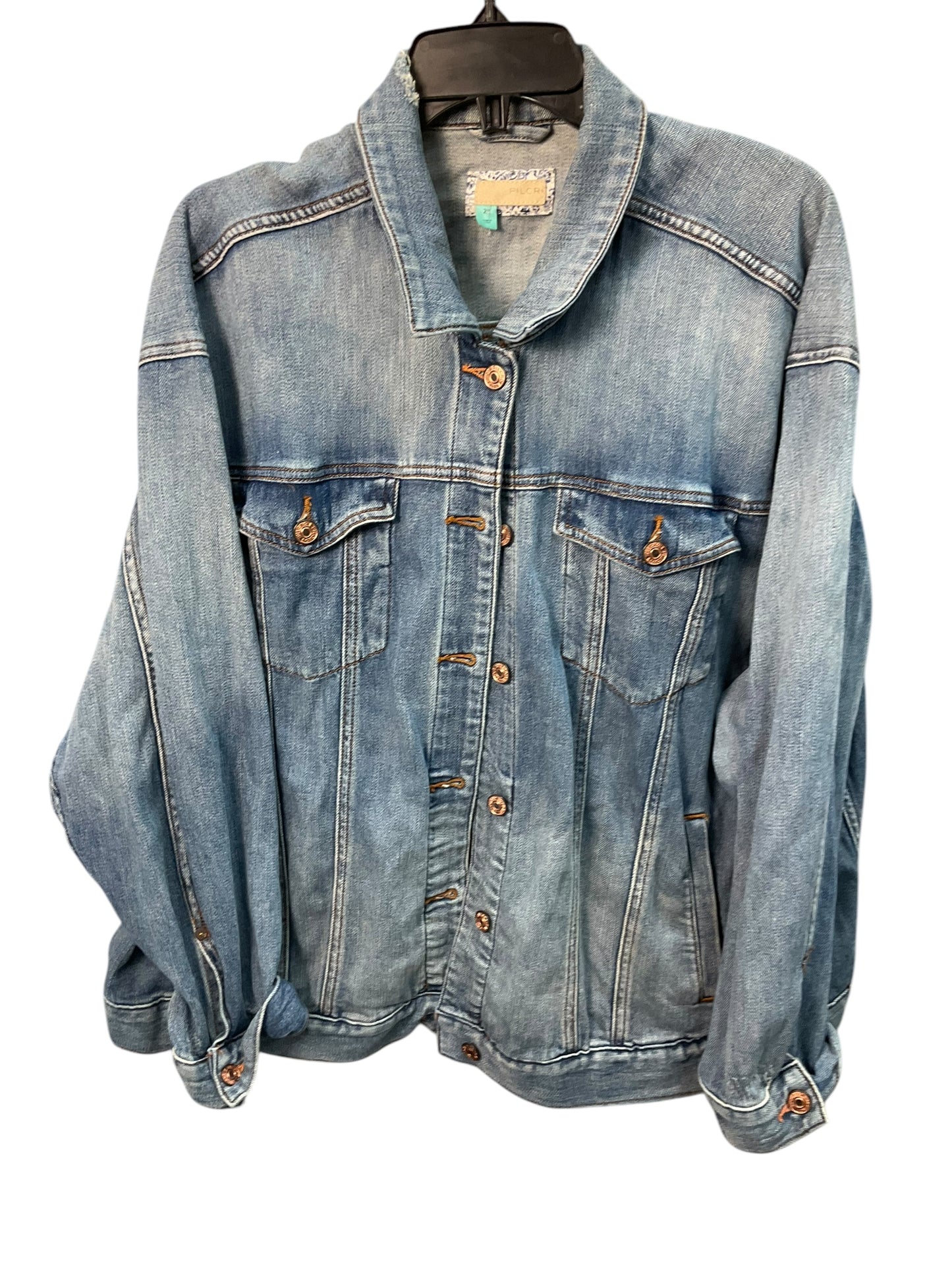 Jacket Denim By Pilcro In Blue Denim, Size: 2x