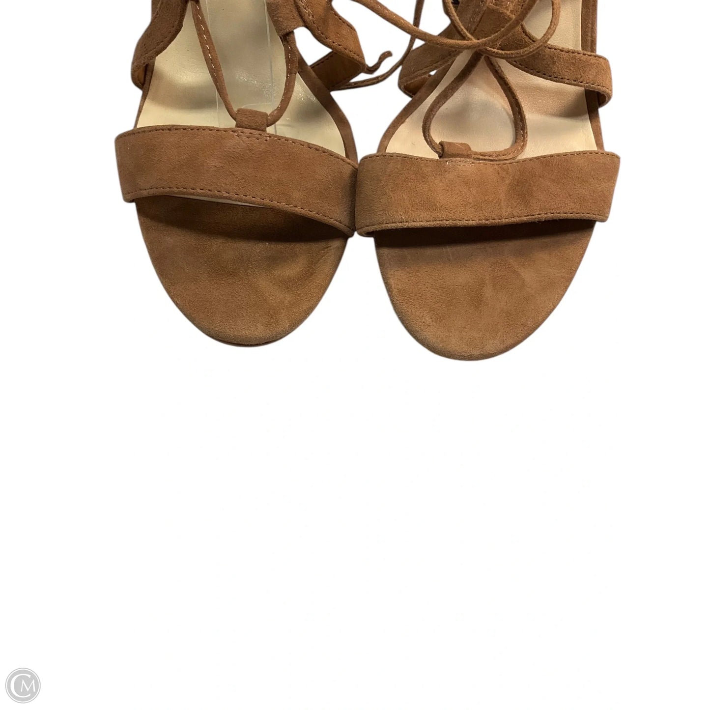 Sandals Heels Block By Nine West In Brown, Size: 9