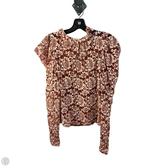 Top Long Sleeve By Dolan Left Coast In Orange, Size: Xs