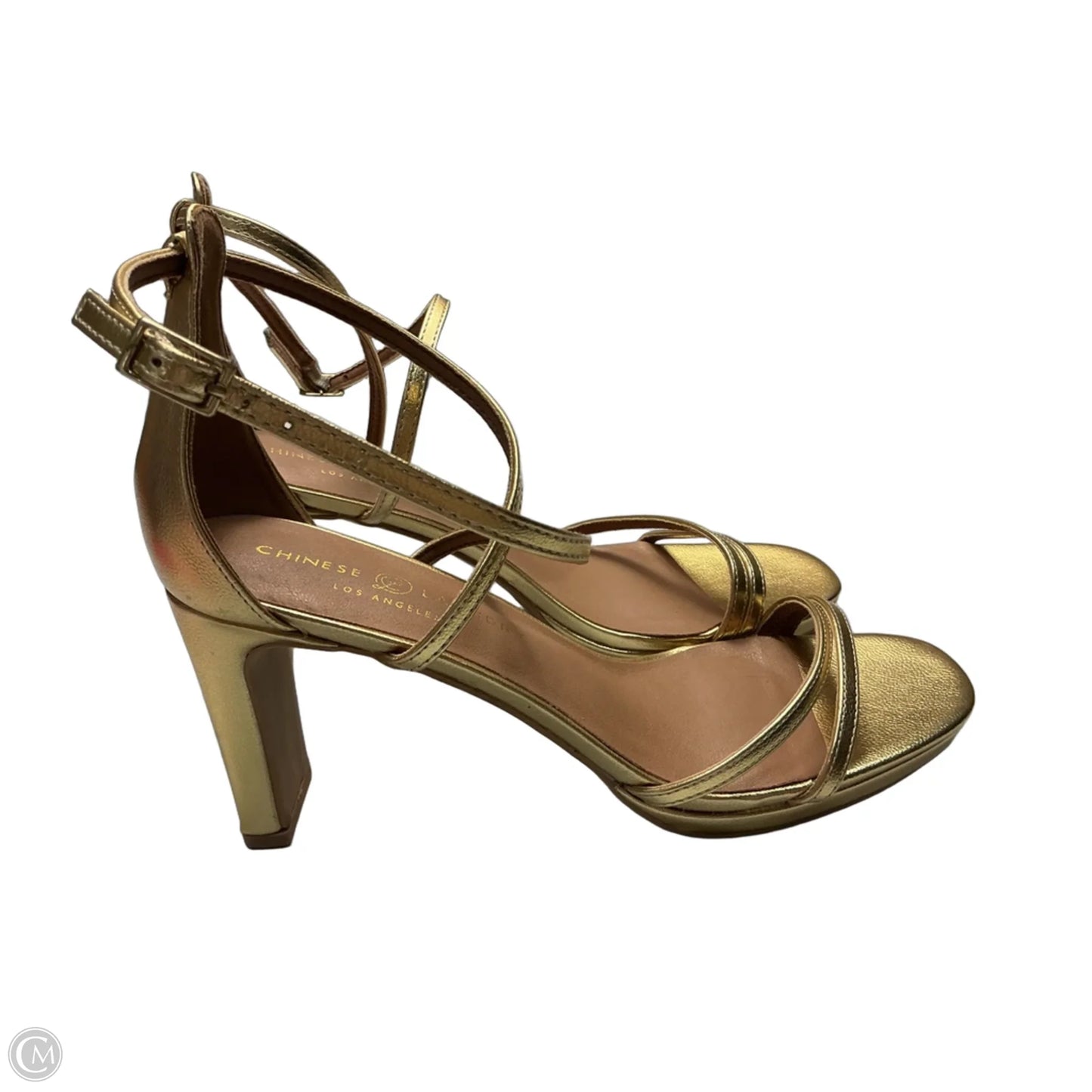 Shoes Heels Block By Chinese Laundry In Gold, Size: 9.5