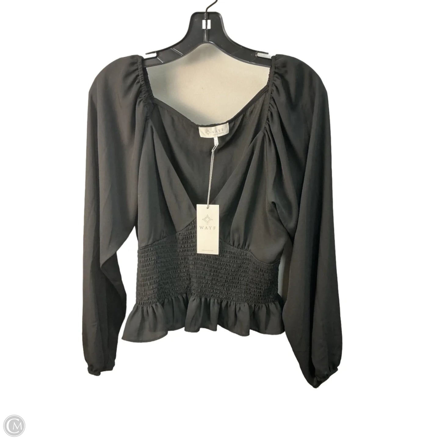 Top Long Sleeve By Wayf In Black, Size: L