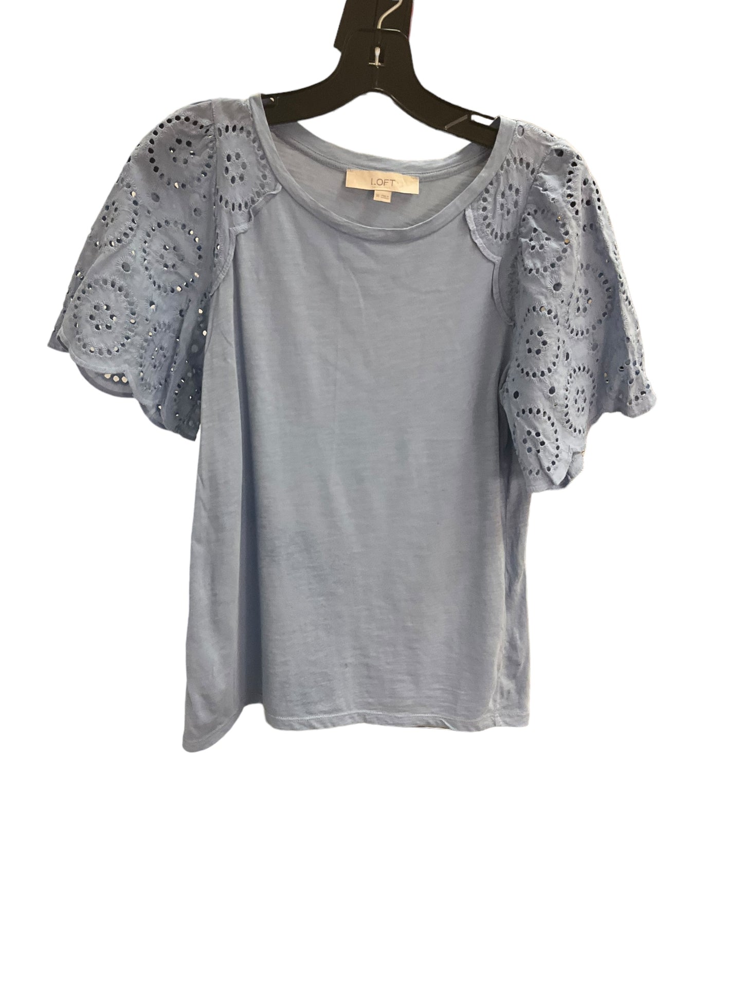 Top Short Sleeve By Loft In Blue, Size: Xs