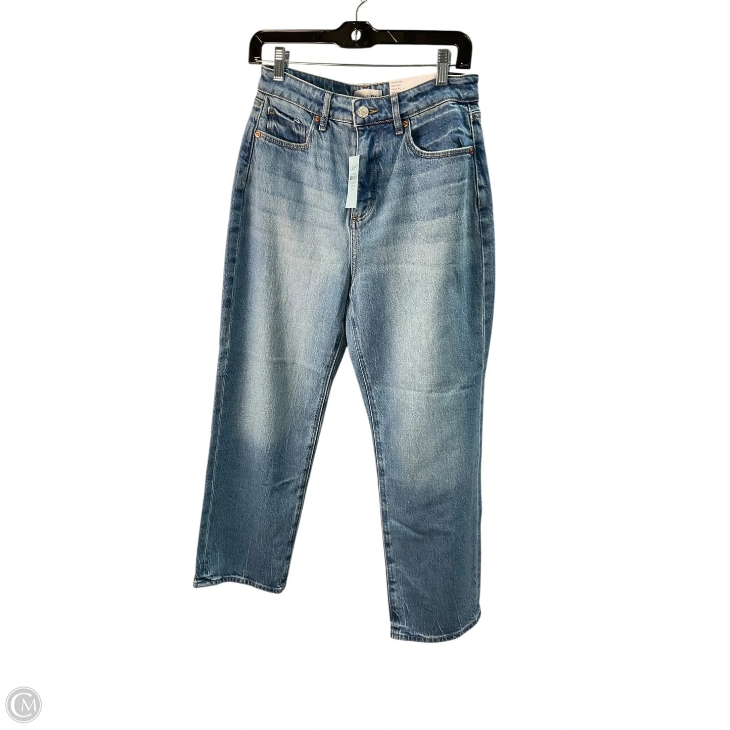 Jeans Skinny By Loft In Blue Denim, Size: 4