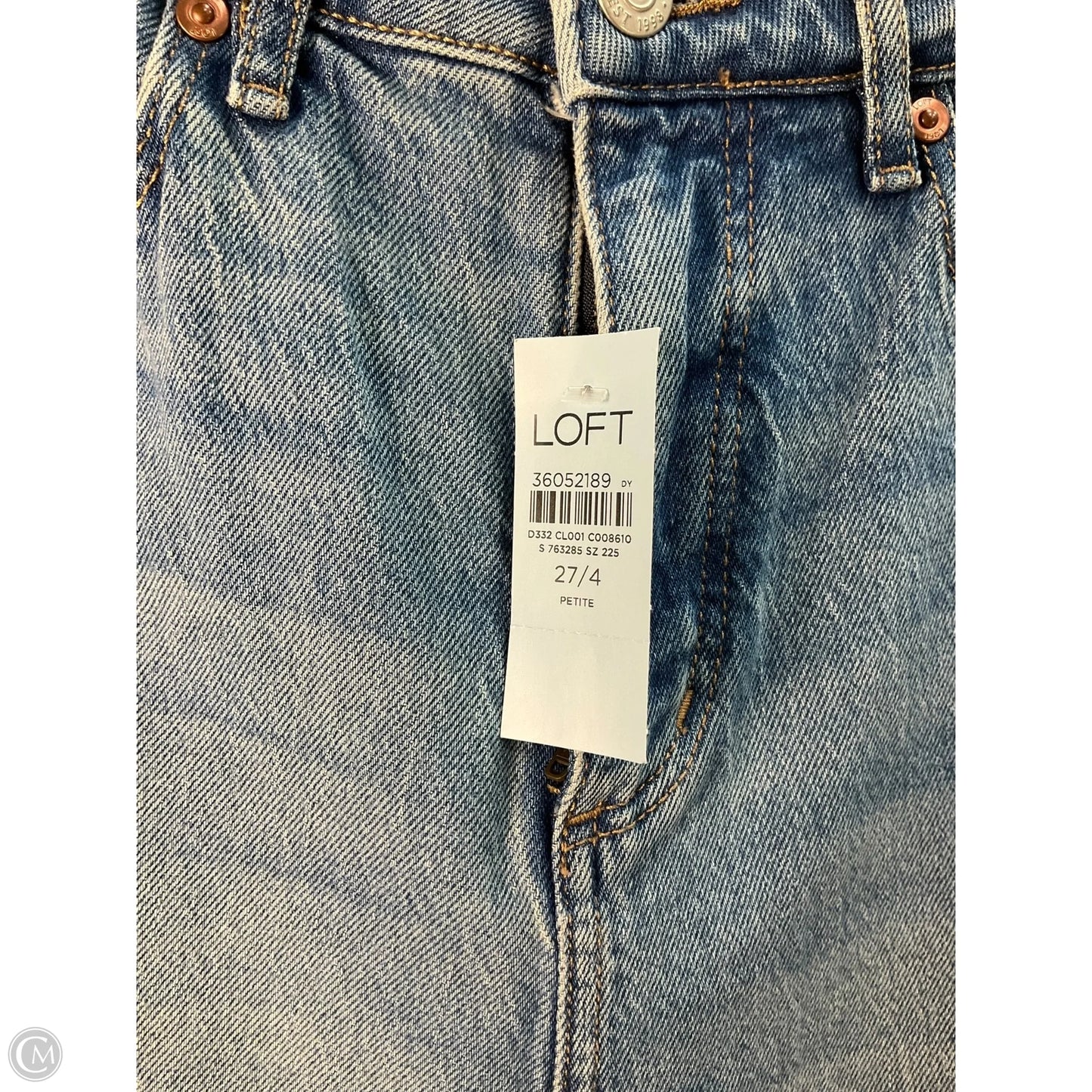 Jeans Skinny By Loft In Blue Denim, Size: 4