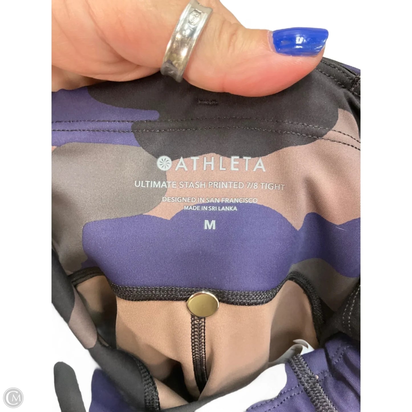 Athletic Leggings By Athleta In Camouflage Print, Size: M