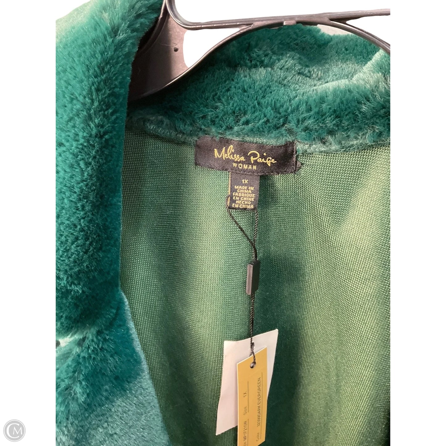 Jacket Fleece By Melissa Paige In Green, Size: Xl