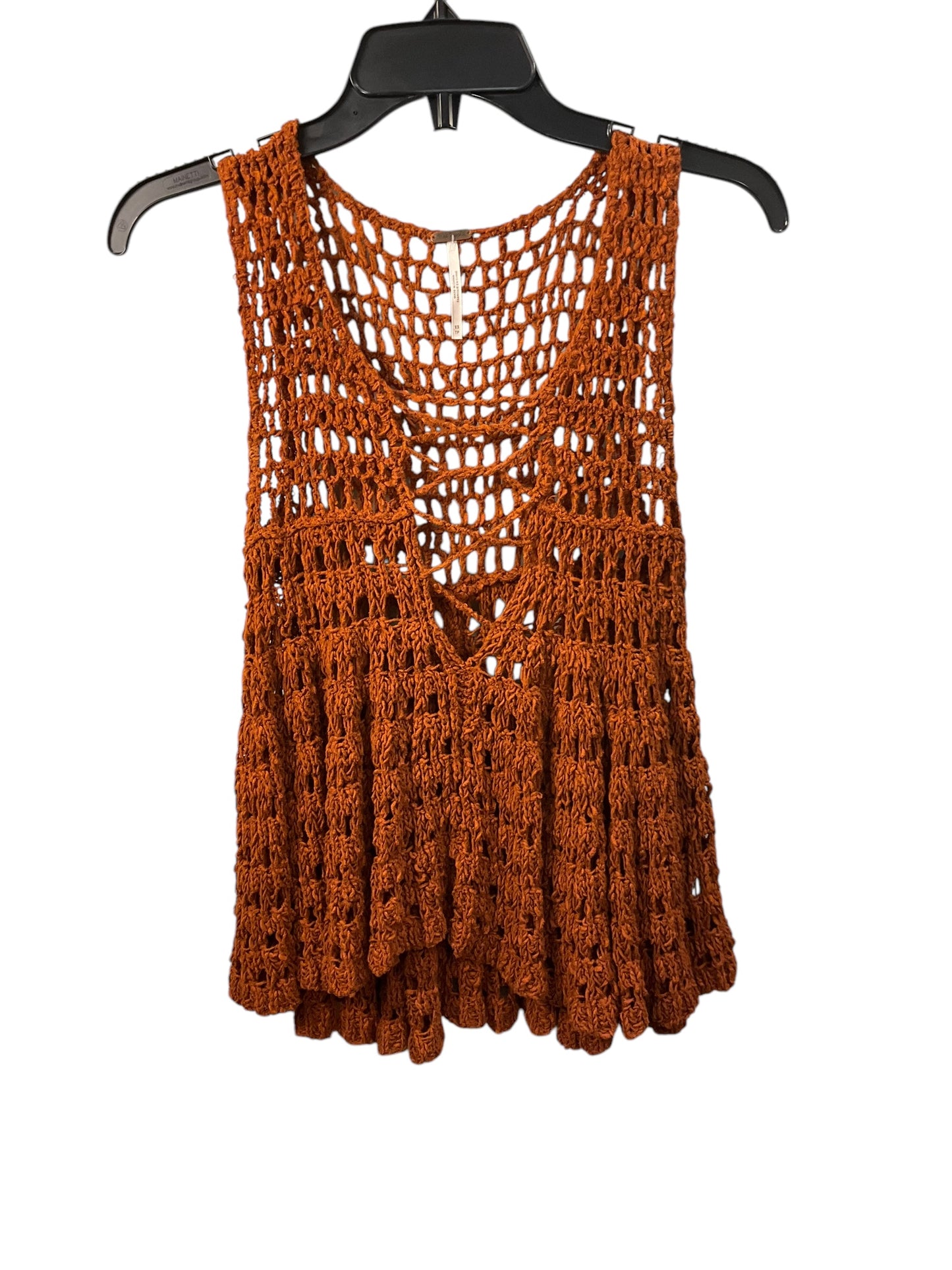 Top Sleeveless By Free People In Orange, Size: Xs