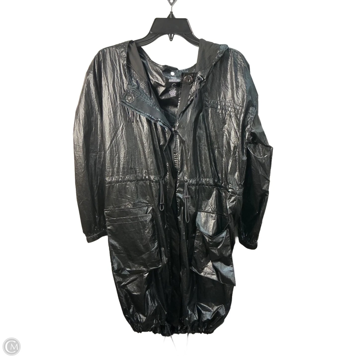 Jacket Windbreaker By Good American In Black, Size: S