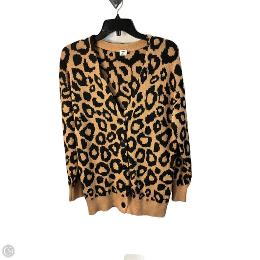 Sweater Cardigan By Sunday Best In Animal Print, Size: Xs
