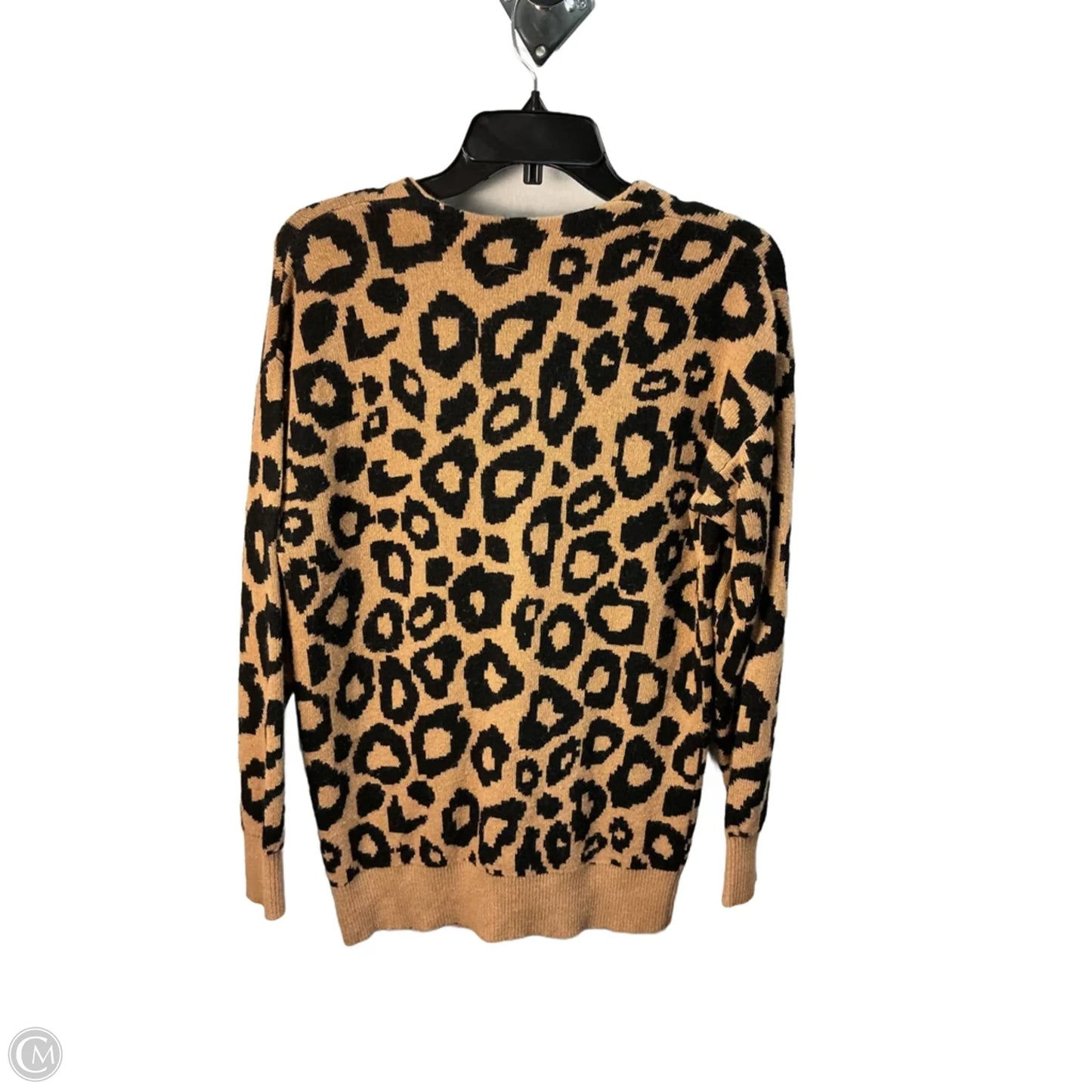 Sweater Cardigan By Sunday Best In Animal Print, Size: Xs