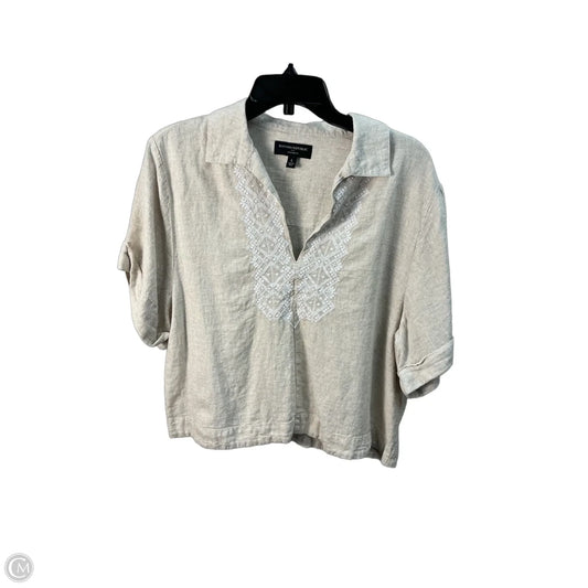 Top Short Sleeve By Banana Republic In Brown, Size: L