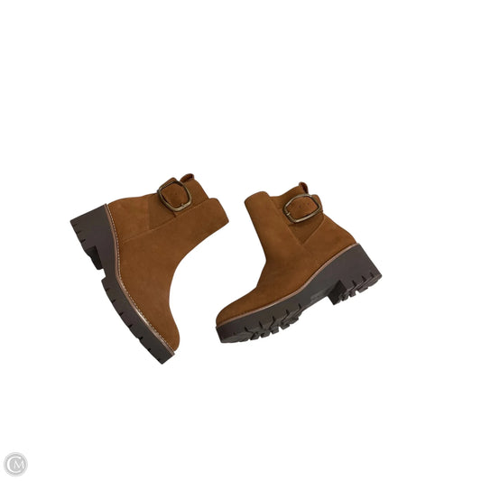 Boots Ankle Flats By Blondo In Brown, Size: 7.5