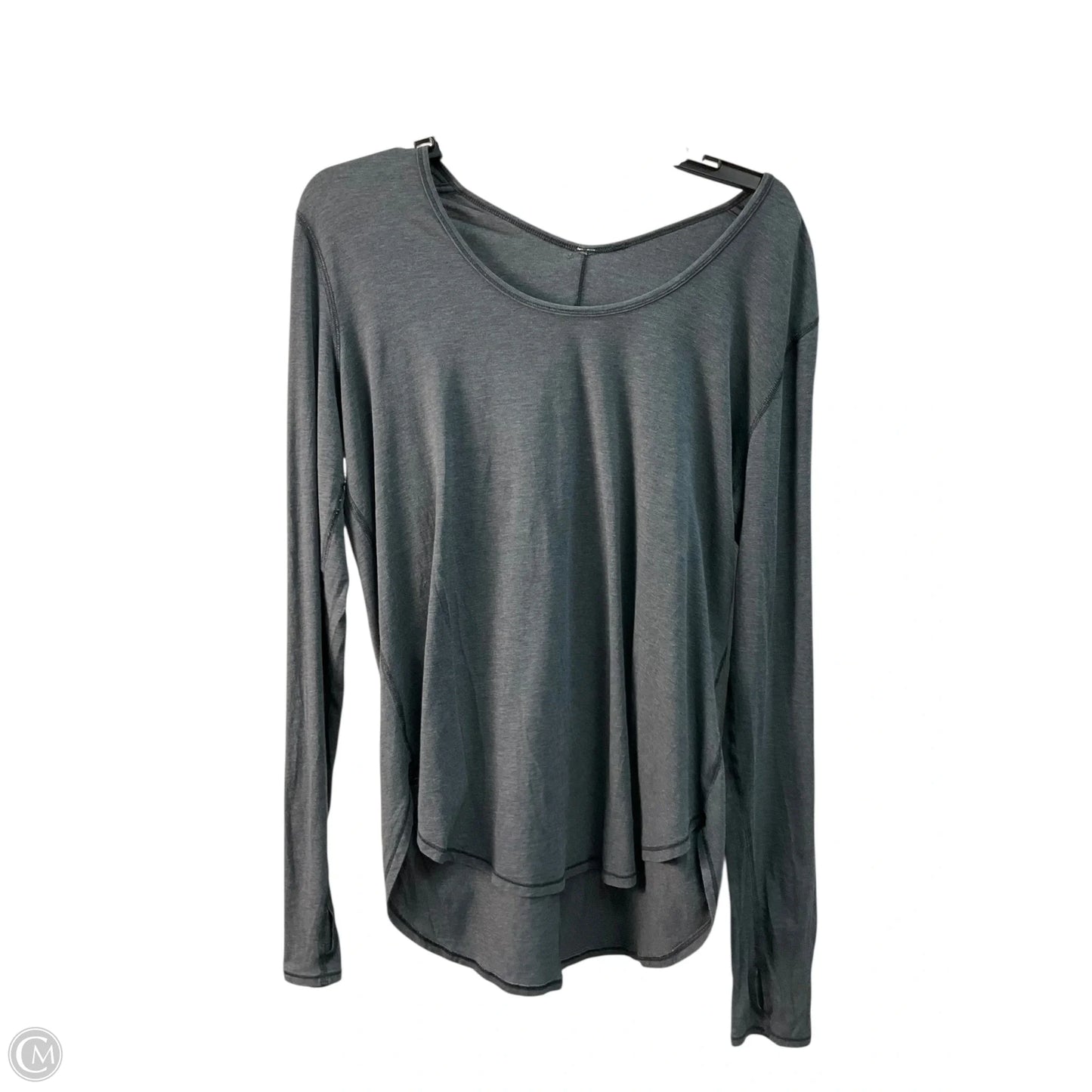 Athletic Top Long Sleeve Crewneck By Lululemon In Grey, Size: M