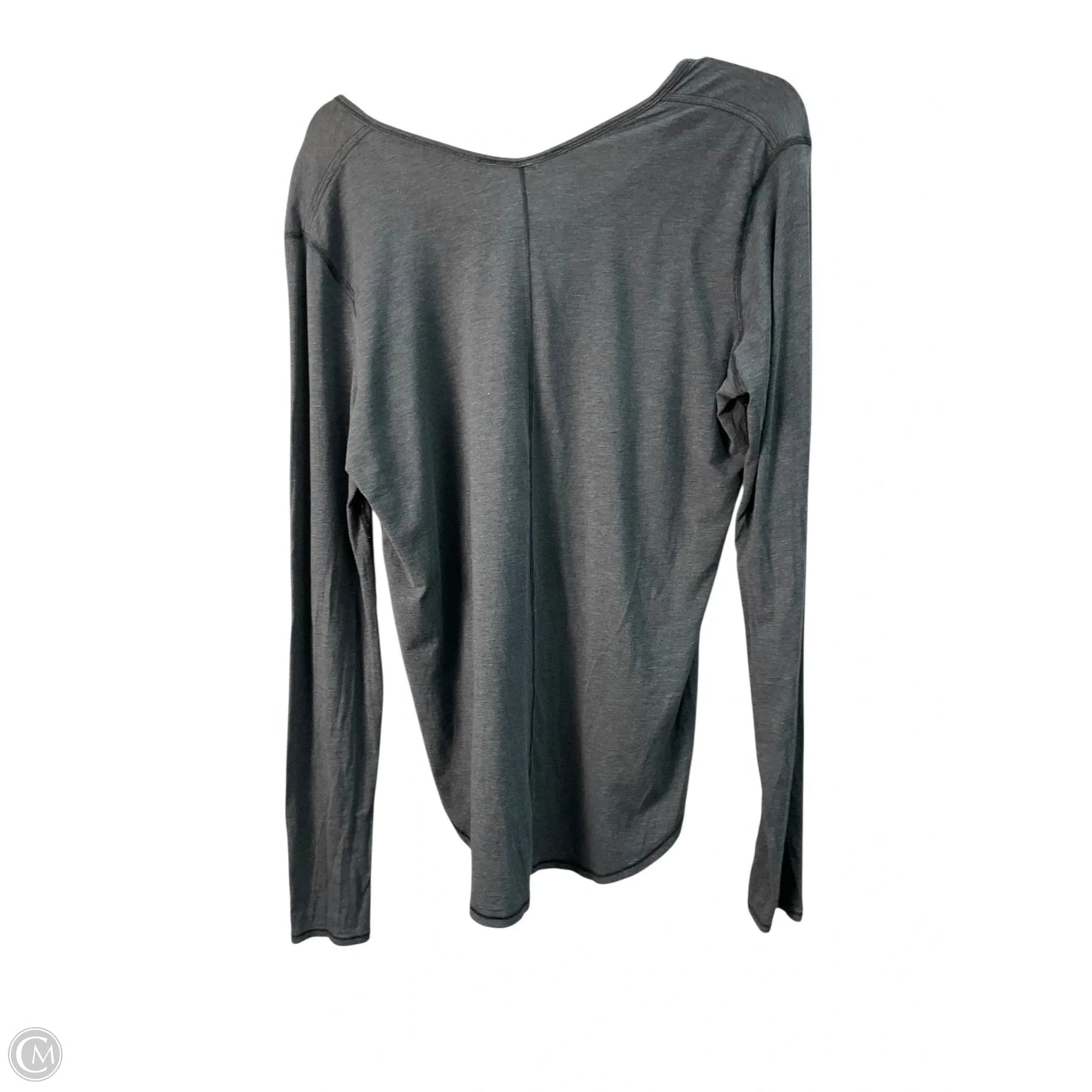 Athletic Top Long Sleeve Crewneck By Lululemon In Grey, Size: M