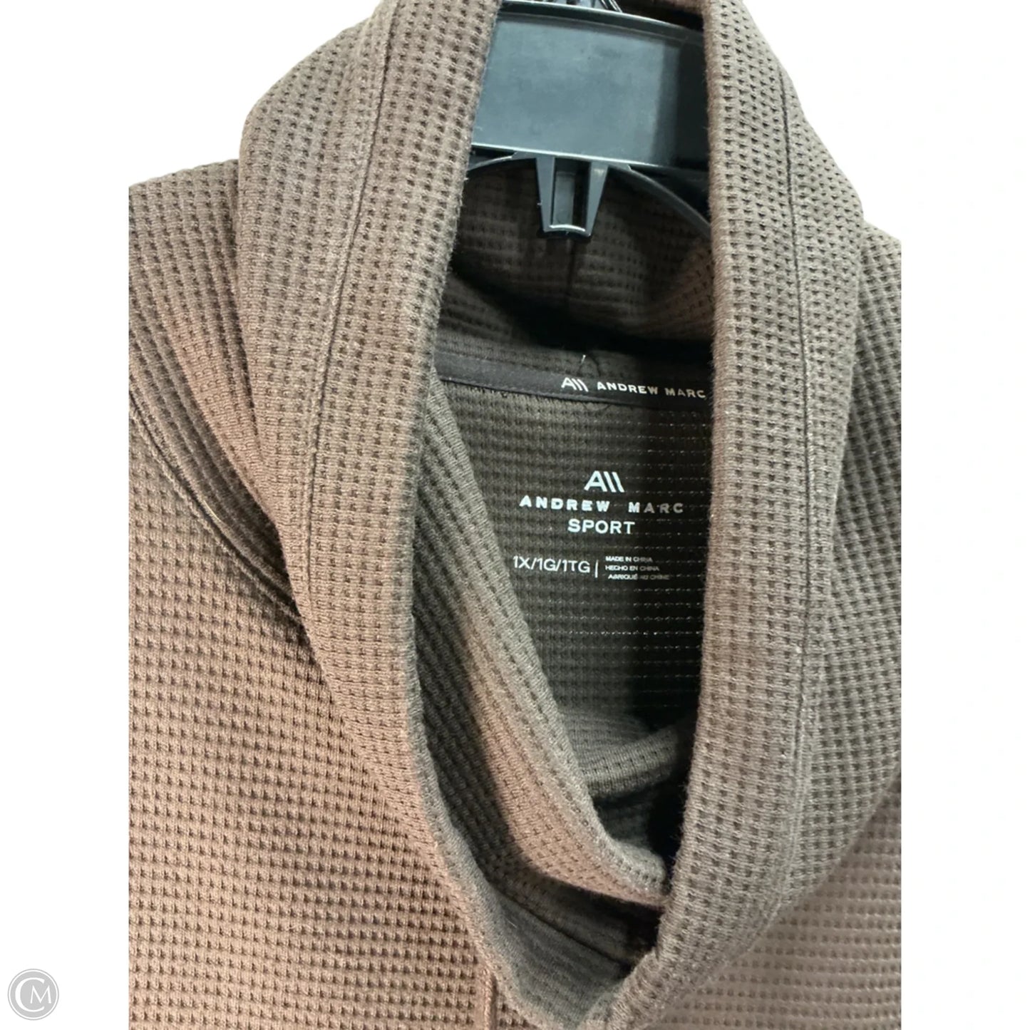 Athletic Jacket By Andrew Marc In Brown, Size: 18