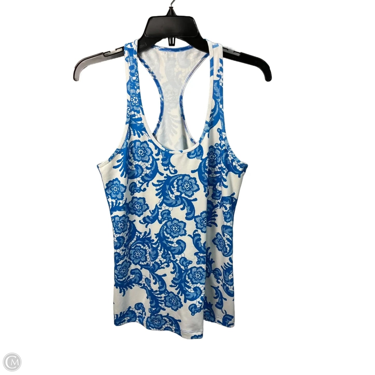 Athletic Tank Top By Lululemon In Blue & White, Size: L