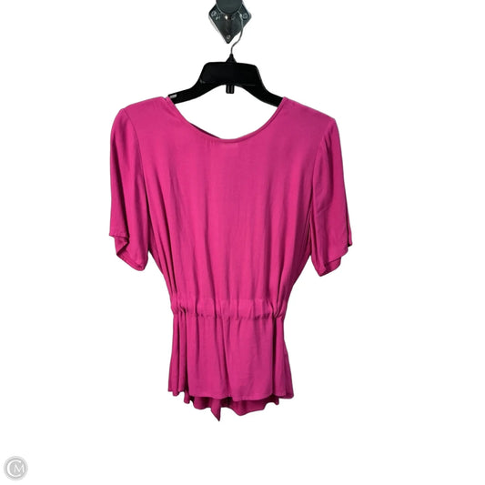Top Short Sleeve By Selected Femme In Pink, Size: S