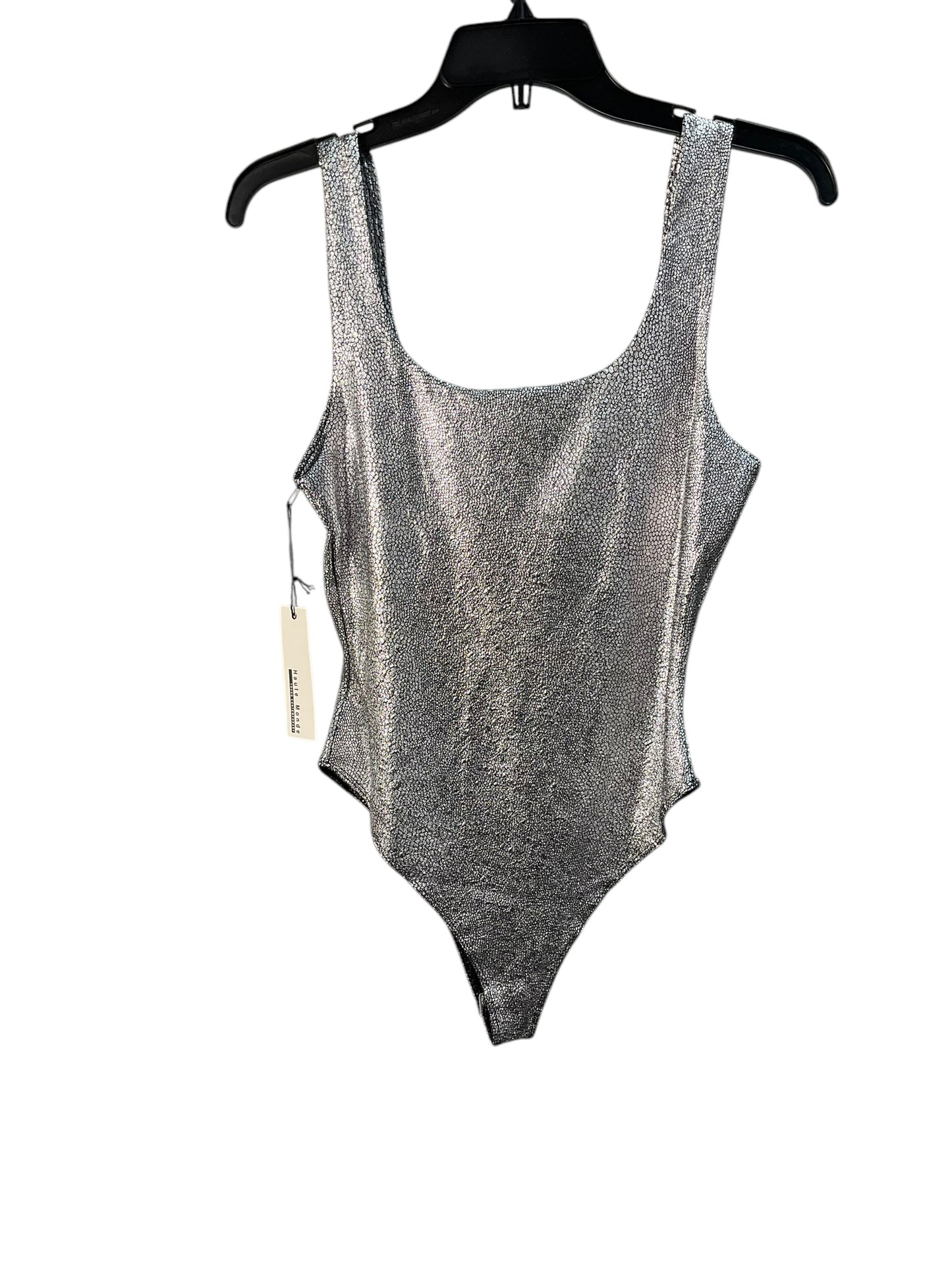 Bodysuit By Haute Monde In Silver, Size: M