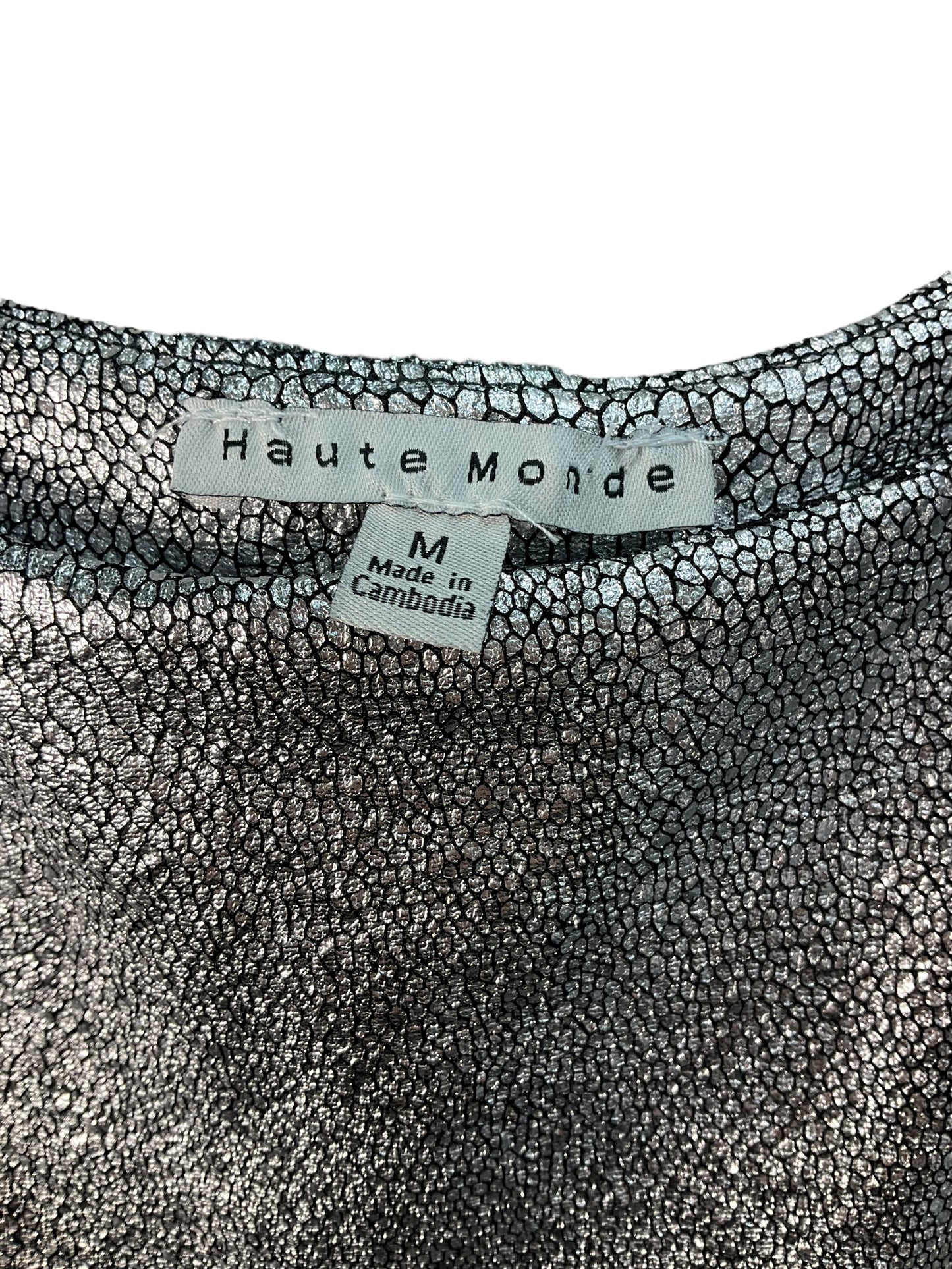 Bodysuit By Haute Monde In Silver, Size: M