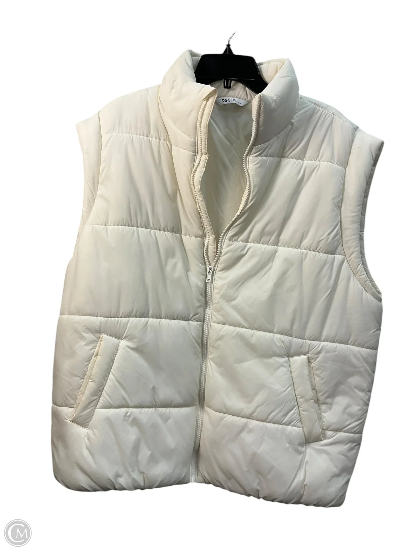 Vest Puffer & Quilted By Dsg Outerwear In Cream, Size: L