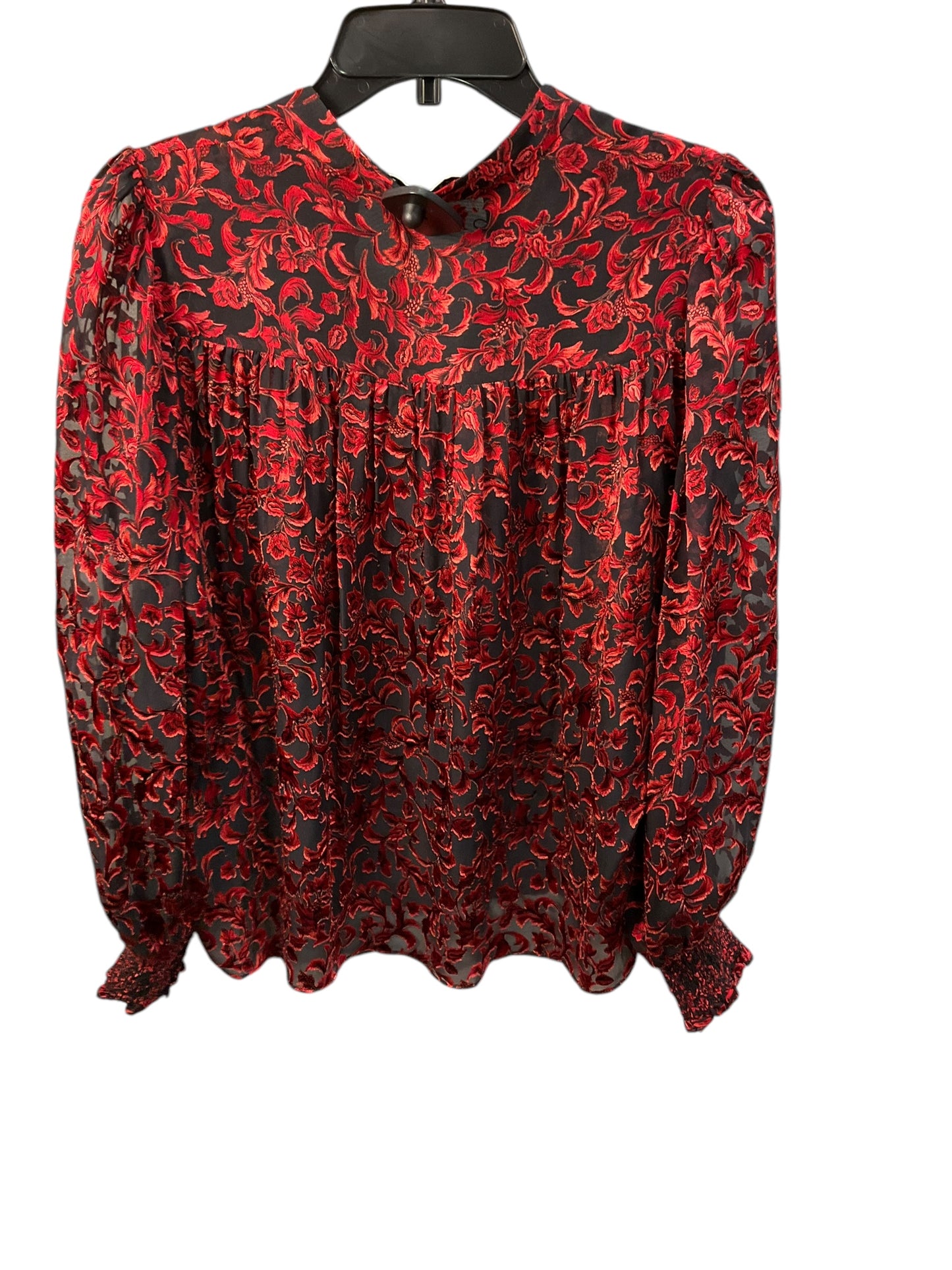 Top Long Sleeve Designer By Alice + Olivia In Red, Size: S