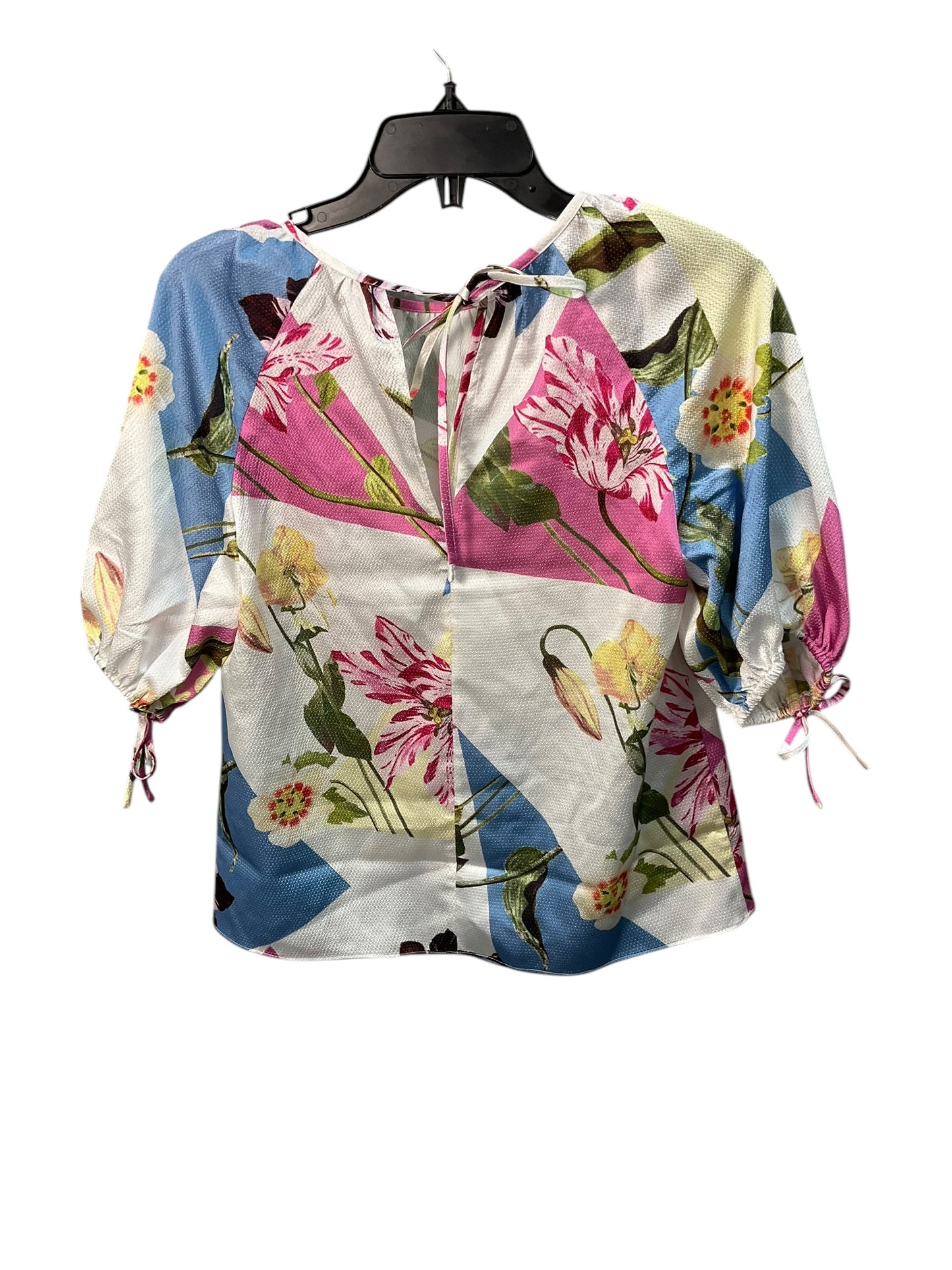 Top Short Sleeve Designer By Ted Baker In Floral Print, Size: S