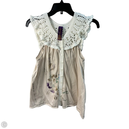 Top Sleeveless By Free People In Beige, Size: M