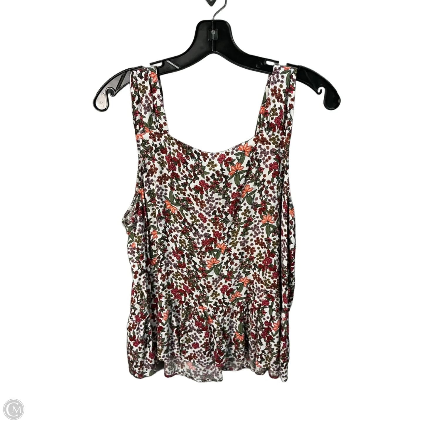 Top Sleeveless By Loft In Floral Print, Size: M